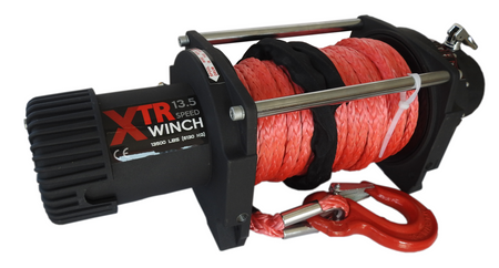  Wyciągarka XTR 13500lbs [6130kg] SPEED z liną syntetyczną 12V (lina: 9,5mm szara dyneema 27m 9800kg +hak zdejmowany) 81880008