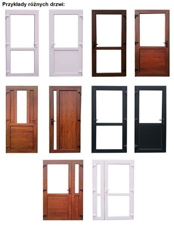 Drzwi zewnętrzne kompozytowe (kolor: biały, strona: prawa, szerokość: 100 cm) 54471904