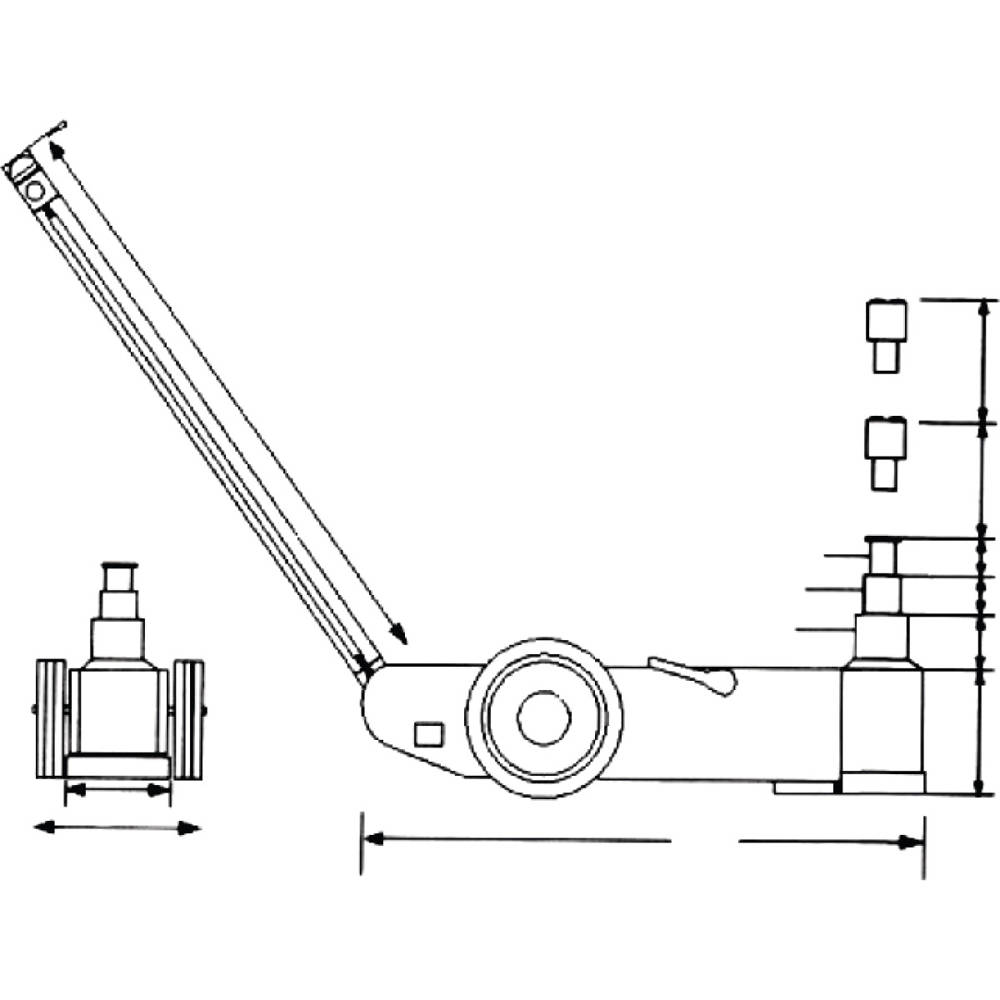 Specjalny podnośnik pneumatyczno - hydrauliczny Unicraft (udźwig: 20 /40 /60 t) 32240180
