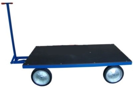 Wózek platformowy ręczny (koła: pełna guma 400 mm, nośność: 1500 kg, wymiary: 1000x2000 mm) 13340565