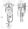 Wyciągarka łańcuchowa przejezdna - wersja przeciwwybuchowa (wysokość podnoszenia: 3m, szerokość belki: 90-137 mm, udźwig: 5 T) 22077045