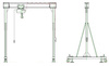 Wyciągarka na konstrukcji nośnej-przestawnej (udźwig: 3,2 T, rozstaw kół jezdnych: 3,76 m, wysokość podnoszenia: 2,4 m) 95877990